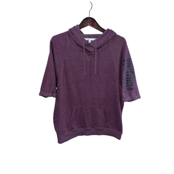 Victorias Secret Angels 2015 Maroon Hooded Sweatshirt Medium Soft & Cozy - Picture 2 of 8